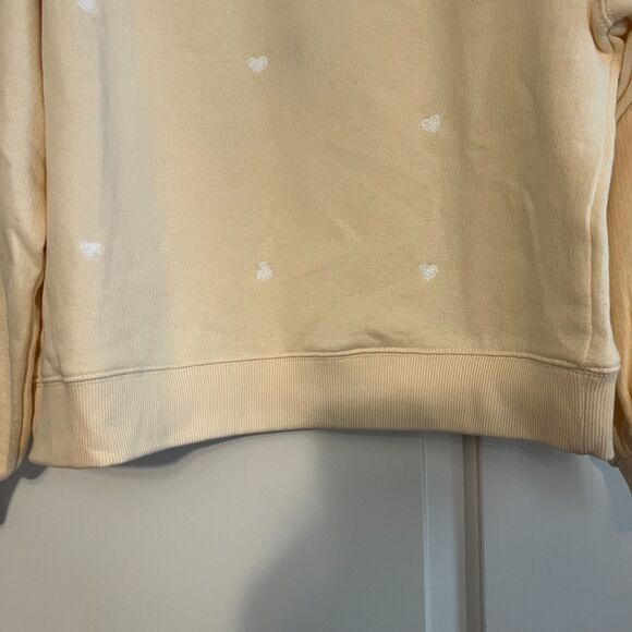 NEW Just Madison Hearts Cotton Sweatshirt  Embroidered Hearts ballon sleeve sz M - Picture 7 of 13
